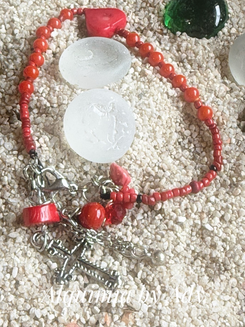 Summer beaded luxury Coral 🪸 charms  bracelet